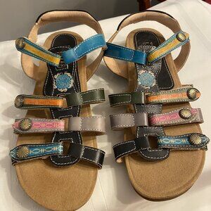 L'Artiste by Spring Step Multicolor Strappy Sandals
